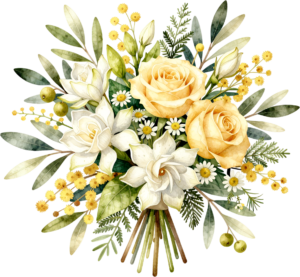 Whimsical Woodland Rose Bouquet Clipart with Ferns and Ivy for enchanting Forest Wedding themes, a charming PNG asset 13 - Whimsical Woodland Rose Bouquet Clipart with Ferns and Ivy for enchanting Forest Wedding themes, a charming PNG asset Free PNG Download