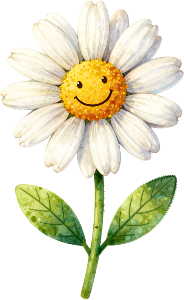 Daisy smiley face delightful spring Flower for cheerful digital Clipart projects PNG download 1 - Daisy smiley face delightful spring Flower for cheerful digital Clipart projects PNG download Free PNG Download