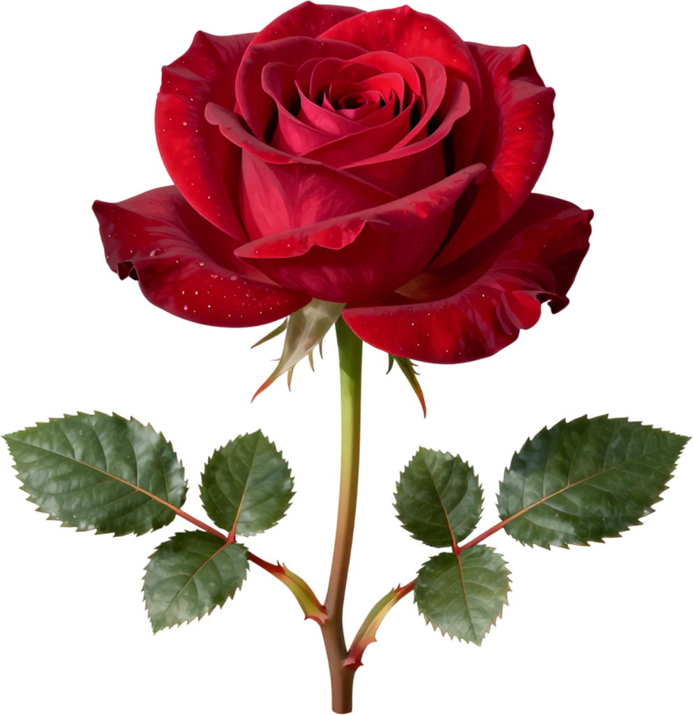 Purchase Red Rose single stem artwork perfect for romantic Valentine's Day Flower PNG Clipart projects 1 - Purchase Red Rose single stem artwork perfect for romantic Valentine's Day Flower PNG Clipart projects Free PNG Download