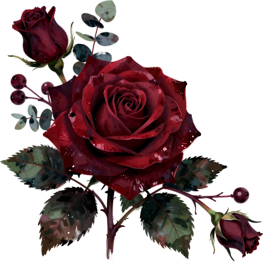 Exquisite Dark Red Roses bouquet elegant gothic Flower Clipart perfect for sophisticated PNG projects 1 - Exquisite Dark Red Roses bouquet elegant gothic Flower Clipart perfect for sophisticated PNG projects Free PNG Download