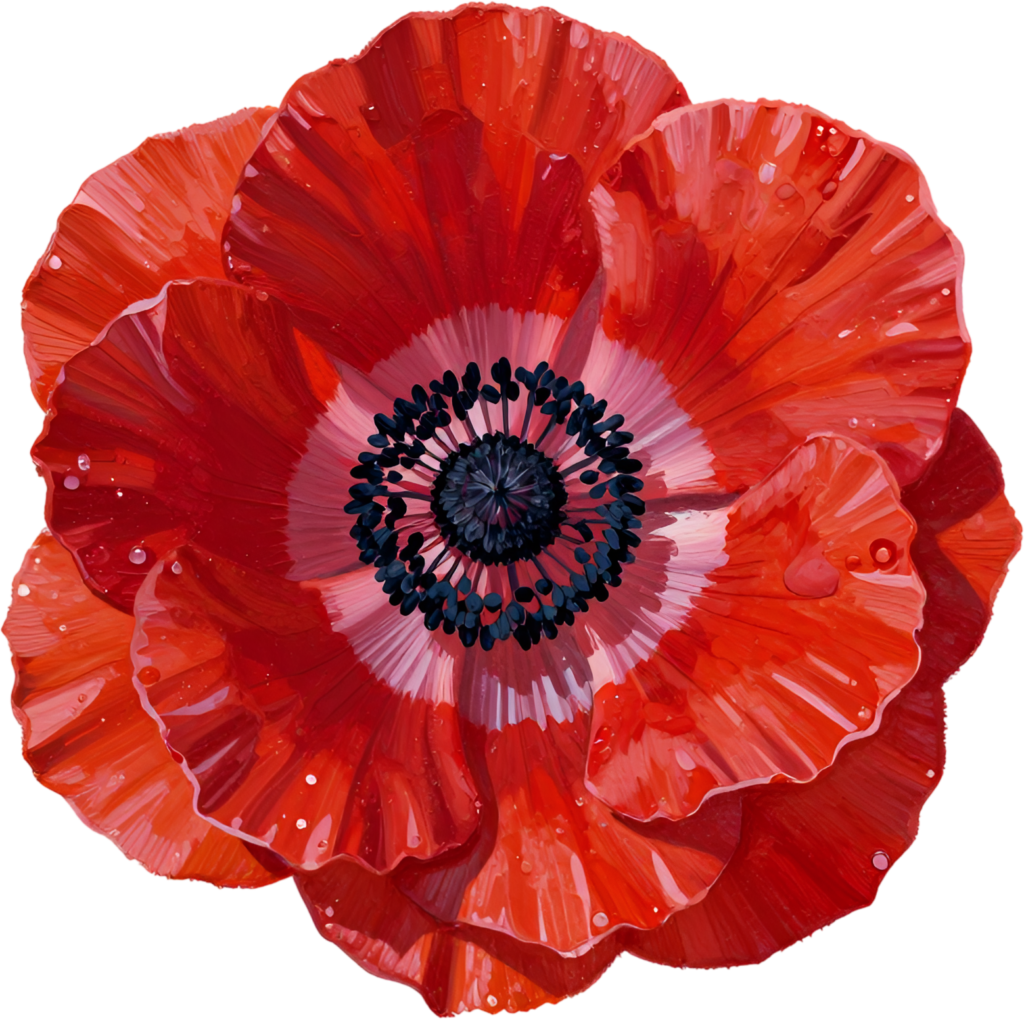 Intense Vibrant Poppy close-up digital artwork ideal for striking remembrance Flower PNG Clipart 1 - Intense Vibrant Poppy close-up digital artwork ideal for striking remembrance Flower PNG Clipart Free PNG Download