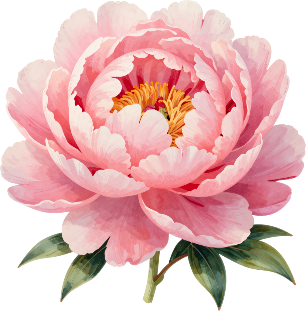 - Peony Bloom, exquisite pink blush Flower PNG illustration perfect for elegant invitations and sophisticated branding materials Free PNG Download