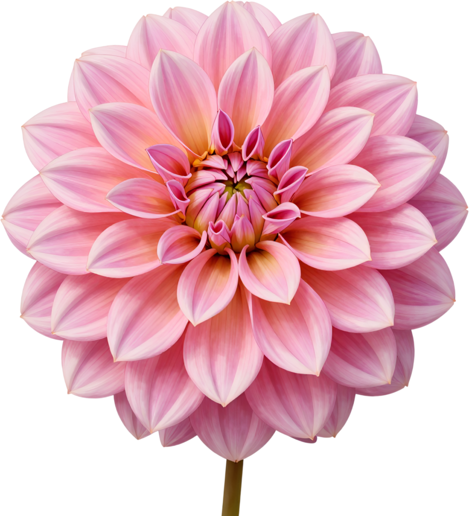 - Dahlia Bloom, magnificent pink layered Flower PNG illustration for luxurious event decorations and elegant digital designs Free PNG Download