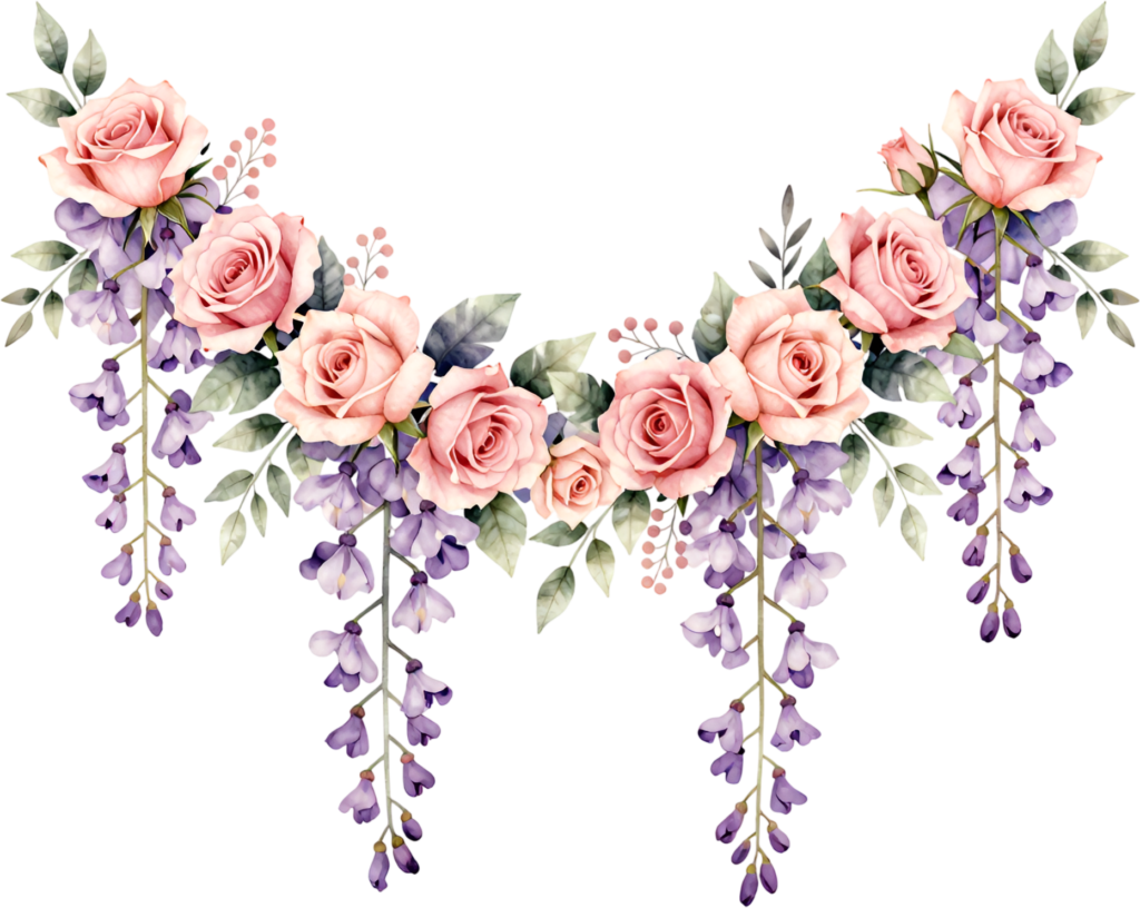 Craft an elegant arch of blush roses and wisteria, a curved Flower PNG Clipart graphic element file 1 - Craft an elegant arch of blush roses and wisteria, a curved Flower PNG Clipart graphic element file Free PNG Download