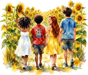 Friends talking circle watercolor illustration, an engaging group PNG asset for communication designs 17 - Friends talking circle watercolor illustration, an engaging group PNG asset for communication designs Free PNG Download