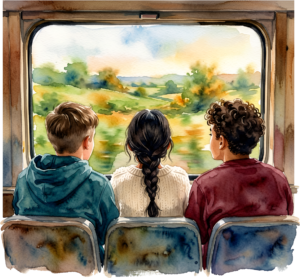 Friends talking circle watercolor illustration, an engaging group PNG asset for communication designs 7 - Friends talking circle watercolor illustration, an engaging group PNG asset for communication designs Free PNG Download