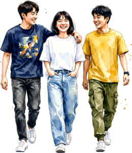 Walking friends arms around, a supportive group PNG illustration for unity and companionship 5 - Walking friends arms around, a supportive group PNG illustration for unity and companionship Free PNG Download