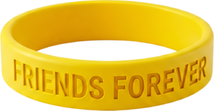 A delicate peach colored 'BFF' silicone wristband with raised white letters, perfect for a subtle PNG Clipart design 21 - A delicate peach colored 'BFF' silicone wristband with raised white letters, perfect for a subtle PNG Clipart design Free PNG Download