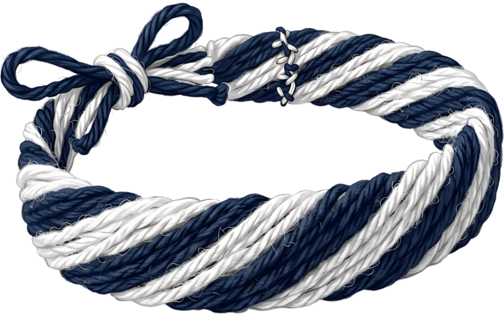 Rope bracelet for maritime themed events, a charming friends bracelet PNG clipart for designers and crafters
