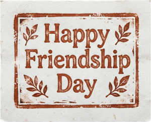 - Package your message with a stylized gift box featuring "Happy Friendship Day" text and a charming polka dot pattern, perfect for greetings PNG clipart. Free PNG Download