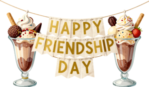 - Package your message with a stylized gift box featuring "Happy Friendship Day" text and a charming polka dot pattern, perfect for greetings PNG clipart. Free PNG Download