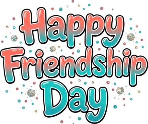 - Package your message with a stylized gift box featuring "Happy Friendship Day" text and a charming polka dot pattern, perfect for greetings PNG clipart. Free PNG Download