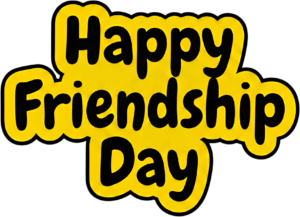 - Package your message with a stylized gift box featuring "Happy Friendship Day" text and a charming polka dot pattern, perfect for greetings PNG clipart. Free PNG Download