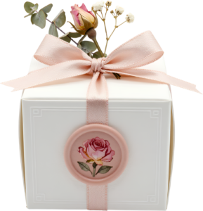 Charming Peach Rose Gift Box, sheer ribbon, fern accents, floral embossed design, lovely PNG clipart 21 - Charming Peach Rose Gift Box, sheer ribbon, fern accents, floral embossed design, lovely PNG clipart Free PNG Download