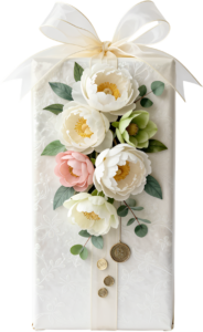 Charming Peach Rose Gift Box, sheer ribbon, fern accents, floral embossed design, lovely PNG clipart 38 - Charming Peach Rose Gift Box, sheer ribbon, fern accents, floral embossed design, lovely PNG clipart Free PNG Download