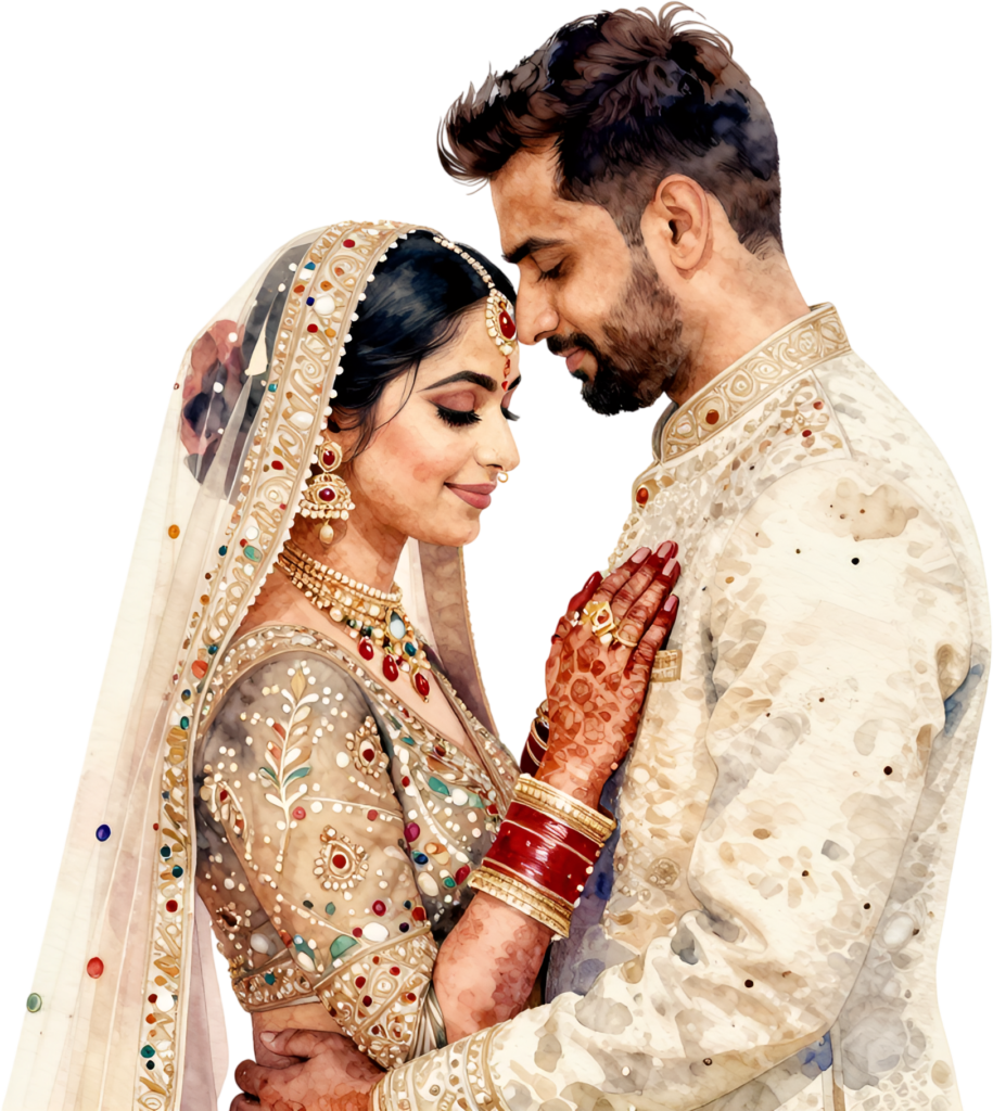 Indian wedding couple illustration, romantic PNG graphic for traditional bridal groom clipart projects 1 Indian wedding couple illustration, romantic PNG graphic for traditional bridal groom clipart projects