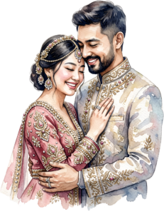 Embracing Indian Wedding Couple PNG Illustration, Ideal for Vibrant Cultural Celebrations and Custom Invitations 50 - Embracing Indian Wedding Couple PNG Illustration, Ideal for Vibrant Cultural Celebrations and Custom Invitations Free PNG Download