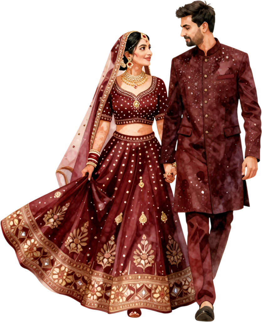 Graceful Indian wedding pair strolling, scenic PNG graphic depicting loving bridal groom clip art moments 1 Graceful Indian wedding pair strolling, scenic PNG graphic depicting loving bridal groom clip art moments