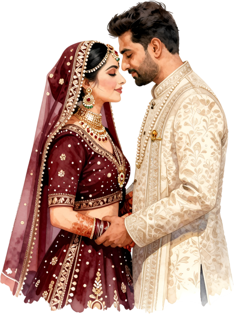 Harmonious Indian couple holding hands, tender PNG graphic showcasing wedding bride groom clipart connection 1 Harmonious Indian couple holding hands, tender PNG graphic showcasing wedding bride groom clipart connection