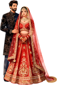 - Celebrate unity with this beautiful Indian Wedding Couple artwork, a charming PNG caricature featuring a bouquet for event designs Free PNG Download