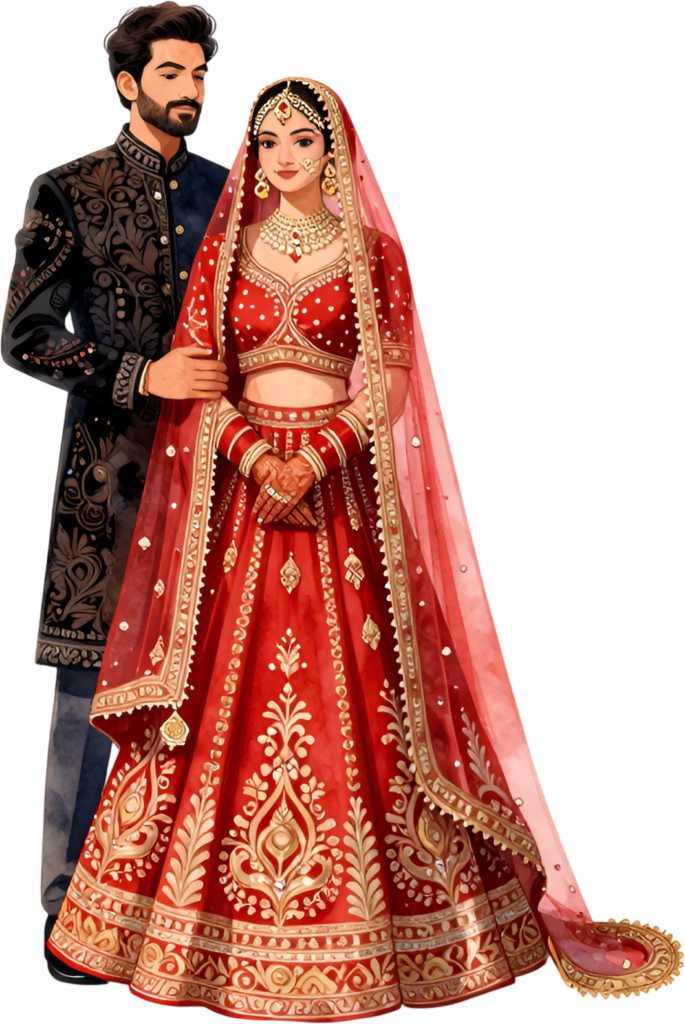 Proud Indian bride groom standing, dignified PNG artwork for cherished wedding couple clip art designs 1 Proud Indian bride groom standing, dignified PNG artwork for cherished wedding couple clip art designs