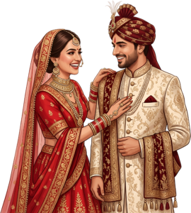 Embracing Indian Wedding Couple PNG Illustration, Ideal for Vibrant Cultural Celebrations and Custom Invitations 30 - Embracing Indian Wedding Couple PNG Illustration, Ideal for Vibrant Cultural Celebrations and Custom Invitations Free PNG Download