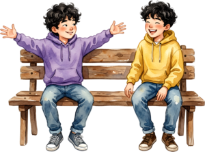 Observe Boys Sitting PNG illustration capturing male best friends in quiet conversation, transparent graphic 12 - Observe Boys Sitting PNG illustration capturing male best friends in quiet conversation, transparent graphic Free PNG Download