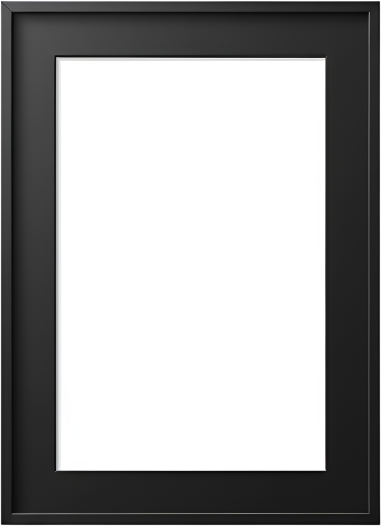 Sleek vertical black frame illustration, modern polished display, elegant PNG art 1 - Sleek vertical black frame illustration, modern polished display, elegant PNG art Free PNG Download