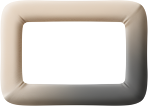 Padded soft rounded frame illustration, subtle beige gradient, serene PNG asset