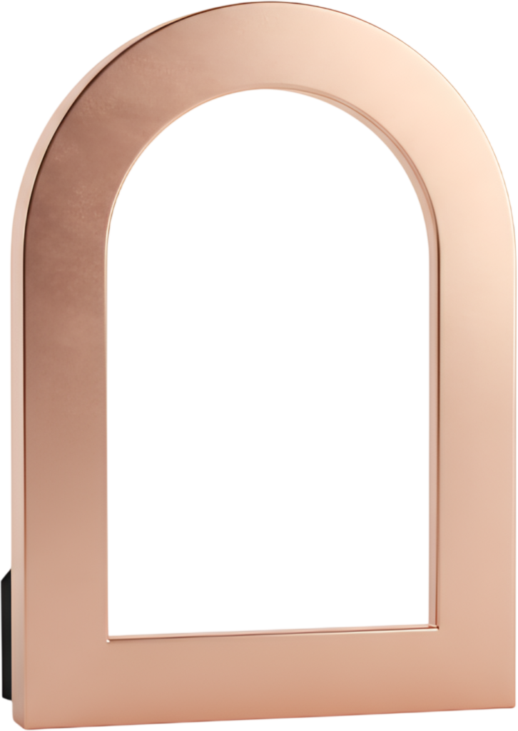 Chic rose gold arch frame, tilted stand illustration, elegant desktop PNG piece 1 - Chic rose gold arch frame, tilted stand illustration, elegant desktop PNG piece Free PNG Download