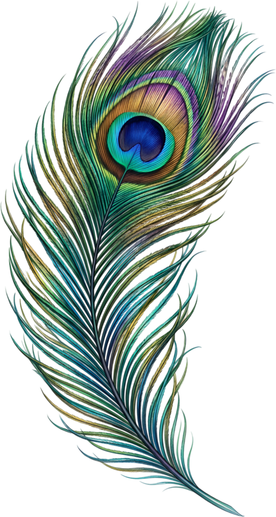 Discover this richly colored peacock feather showcasing diverse vibrant hues, a realistic PNG illustration perfect for artistic and elegant displays 1 - Discover this richly colored peacock feather showcasing diverse vibrant hues, a realistic PNG illustration perfect for artistic and elegant displays Free PNG Download