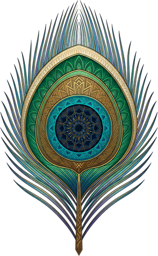 Explore the intricate geometric patterns of this layered peacock feather, a stunning mandala-inspired PNG for artistic and modern design 1 - Explore the intricate geometric patterns of this layered peacock feather, a stunning mandala-inspired PNG for artistic and modern design Free PNG Download