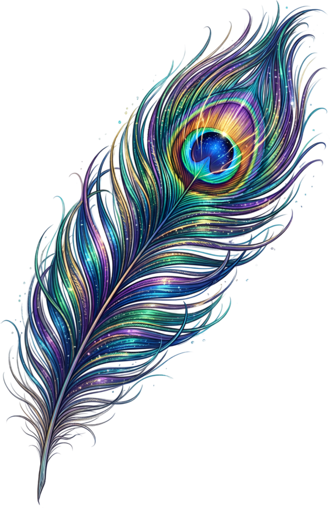 - Illuminate your projects with this cosmic eye peacock feather, glittering and shimmering with vibrant hues, a magical celestial PNG illustration Free PNG Download