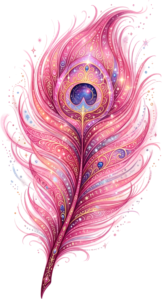 - Unleash the spiritual power of this ornate pink peacock feather, featuring sacred geometry and mystical symbols, an enchanting PNG clipart Free PNG Download