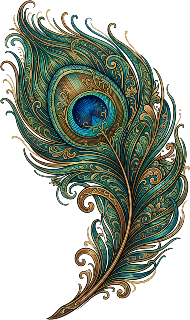 An Exquisite Art Deco Peacock Feather, an ornate golden Clipart PNG Illustration for luxurious projects 1 - An Exquisite Art Deco Peacock Feather, an ornate golden Clipart PNG Illustration for luxurious projects Free PNG Download