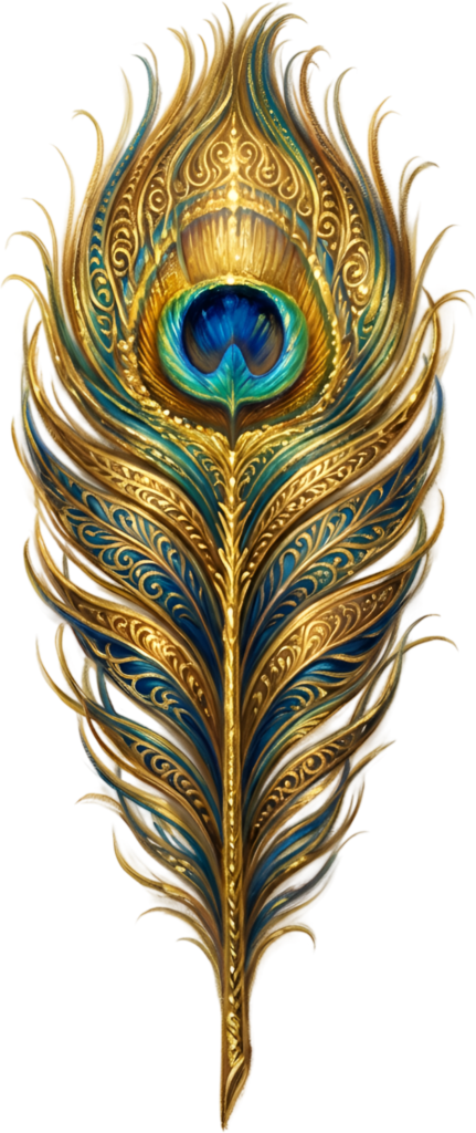 Ornate Golden Peacock Feather, a luxurious filigree Clipart PNG Illustration for premium artistic creations 1 - Ornate Golden Peacock Feather, a luxurious filigree Clipart PNG Illustration for premium artistic creations Free PNG Download