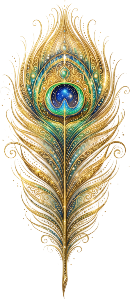 Glittering Ornate Peacock Feather, a vibrant cosmic Clipart PNG Illustration for dazzling digital artwork 1 - Glittering Ornate Peacock Feather, a vibrant cosmic Clipart PNG Illustration for dazzling digital artwork Free PNG Download