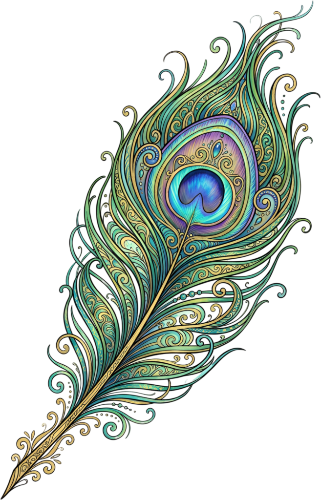 Elaborate Scrollwork Peacock Feather, an intricately patterned Clipart PNG Illustration for grand creative projects 1 - Elaborate Scrollwork Peacock Feather, an intricately patterned Clipart PNG Illustration for grand creative projects Free PNG Download