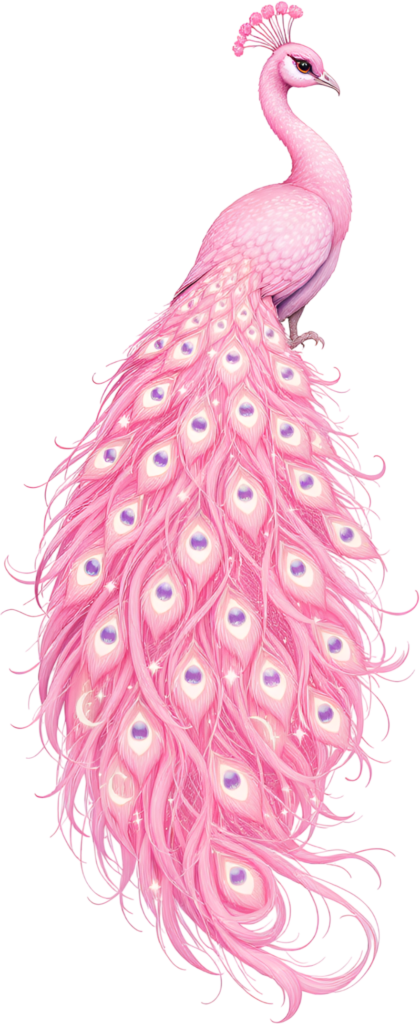 Long Flowing Tail on this Enchanting Pink Peacock Clipart, a graceful Illustration PNG for projects. 1 - Long Flowing Tail on this Enchanting Pink Peacock Clipart, a graceful Illustration PNG for projects. Free PNG Download