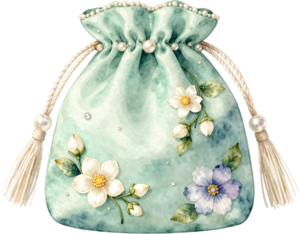 Pastel Quilted Clutch with a pearl and lace diamond pattern, a charming PNG for women's decorative clipart 25 - Pastel Quilted Clutch with a pearl and lace diamond pattern, a charming PNG for women's decorative clipart Free PNG Download