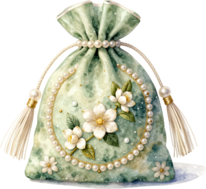 Vibrant Coral Potli Bag, designed with a grand lily and pearl-studded frame, a splendid Bridal PNG Clipart 25 - Vibrant Coral Potli Bag, designed with a grand lily and pearl-studded frame, a splendid Bridal PNG Clipart Free PNG Download
