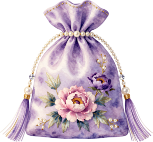 Celestial Blue Potli Pouch, featuring a delicate constellation and colorful blossoms, a unique Bridal PNG Clipart 20 - Celestial Blue Potli Pouch, featuring a delicate constellation and colorful blossoms, a unique Bridal PNG Clipart Free PNG Download