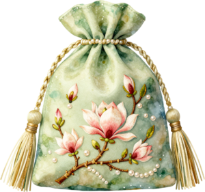 Celestial Blue Potli Pouch, featuring a delicate constellation and colorful blossoms, a unique Bridal PNG Clipart 37 - Celestial Blue Potli Pouch, featuring a delicate constellation and colorful blossoms, a unique Bridal PNG Clipart Free PNG Download