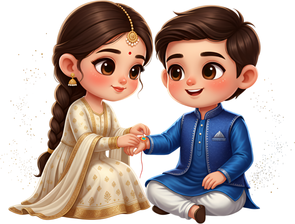 Discover this charming Chibi Rakhi Brother Sister illustration in crisp PNG format perfect for cute kids' celebration designs 1 - Discover this charming Chibi Rakhi Brother Sister illustration in crisp PNG format perfect for cute kids' celebration designs Free PNG Download