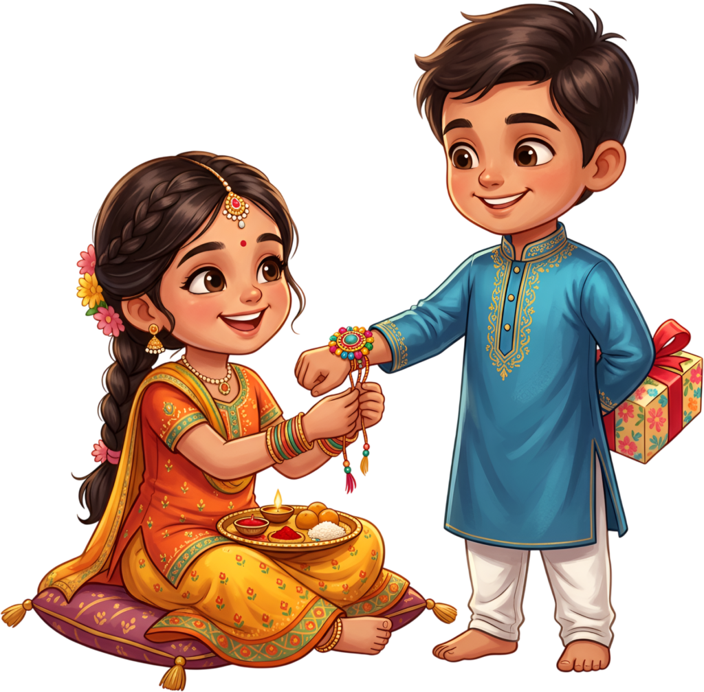 Seeking versatile digital art? This engaging Rakhi Brother Sister PNG graphic is an ideal illustration for many projects 1 - Seeking versatile digital art? This engaging Rakhi Brother Sister PNG graphic is an ideal illustration for many projects Free PNG Download