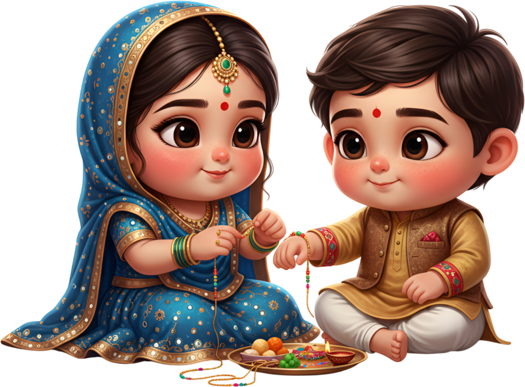 - Feel the love with this heartwarming Rakhi Brother Sister PNG graphic, a delightful illustration for family-themed digital creations Free PNG Download