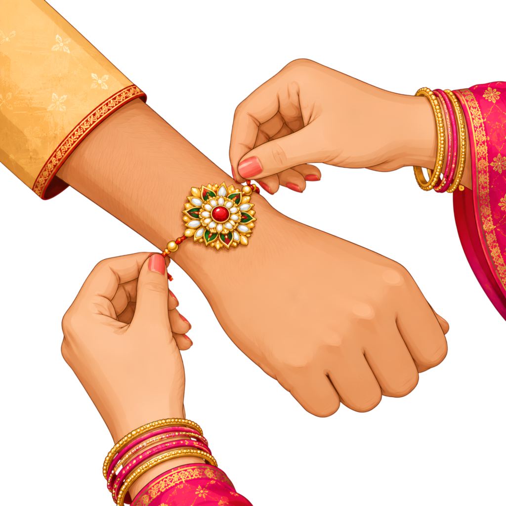 Elevate your festive designs using this traditional Rakhi Hands Illustration, a high-quality PNG asset for cultural celebration projects 1 - Elevate your festive designs using this traditional Rakhi Hands Illustration, a high-quality PNG asset for cultural celebration projects Free PNG Download