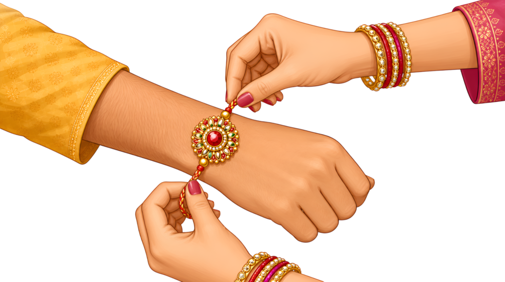 Add authentic cultural flair to your projects with this beautiful Rakhi Hands PNG Illustration, perfect for festive graphic design 1 - Add authentic cultural flair to your projects with this beautiful Rakhi Hands PNG Illustration, perfect for festive graphic design Free PNG Download