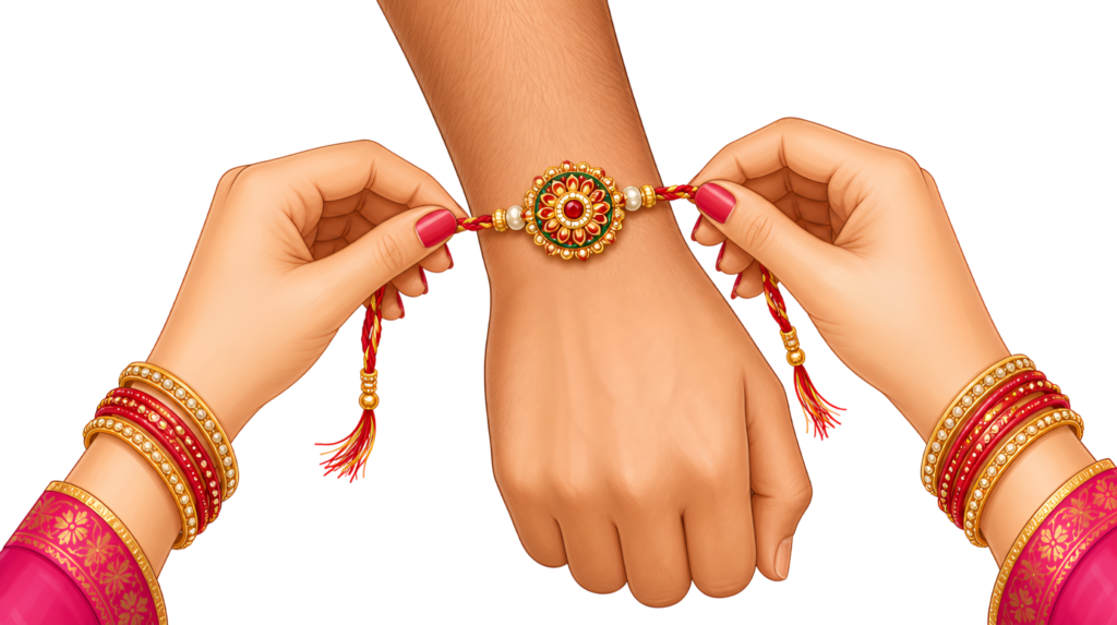 Experience the joy of Rakhi with this detailed Hands Illustration, a versatile PNG graphic for traditional festival projects 1 - Experience the joy of Rakhi with this detailed Hands Illustration, a versatile PNG graphic for traditional festival projects Free PNG Download