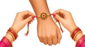 Experience the joy of Rakhi with this detailed Hands Illustration, a versatile PNG graphic for traditional festival projects